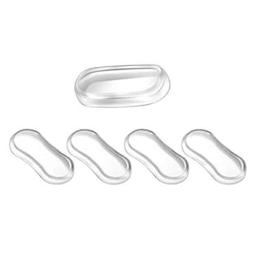 Imagem de 5 peças de para-choques de assento de vaso sanitário, kit universal de substituição de amortecedor de bidê de borracha de silicone para fixação de bidê com adesivo forte para famílias, hotéis
