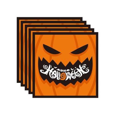 Imagem de Guardanapos descartáveis de jantar de Halloween - 20 peças macias e absorventes, papel de qualidade premium 33 x 33 para festas, recepções de casamento, festas, jantares ou eventos de bufê e uso