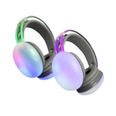 Imagem de Fone de Ouvido Headphone Bluetooth LED RGB Color (Rosa)