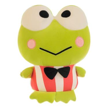 Imagem de Boneca de pelúcia fofa de sapo de olhos grandes com gravata borboleta 40 cm - 550 g