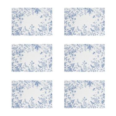 Imagem de Jogo Americano Copa E Cia 6 Peças Trama Loom Birds