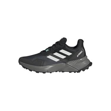 Imagem de adidas Tênis feminino de corrida em trilha, Core Black Crystal White Grey Four, 37