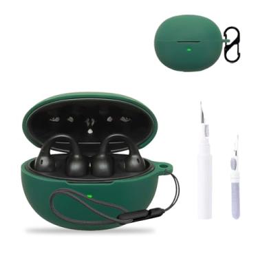 Imagem de NOUKAJU Capa para Baseus Inspire XC1, capa protetora para fone de ouvido (com mosquetão + cordão + caneta de limpeza) à prova de quedas, arranhões, à prova de choque, capa para Baseus Inspire XC1