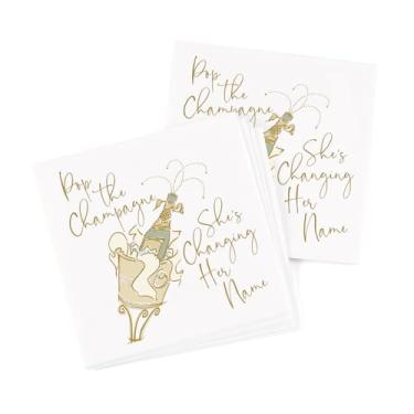 Imagem de Hortense B. Hewitt Pacote de 50 guardanapos de papel de 3 camadas com estampa de coquetéis/bolo para chá de panela de casamento, 12 cm (dobrado)