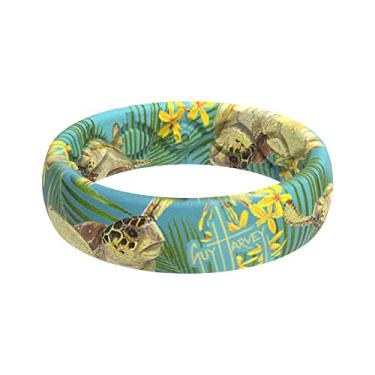 Imagem de Guy Harvey Anel de silicone da Groove Life – Anéis de casamento de borracha respirável para homens, cobertura vitalícia, design exclusivo, anel de ajuste confortável, 4, Silicone, Sem pedras preciosas