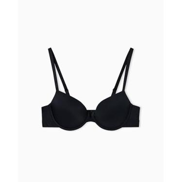 Imagem de Emporio Armani Sutiã push-up de microfibra icônico feminino, Preto, (36) C