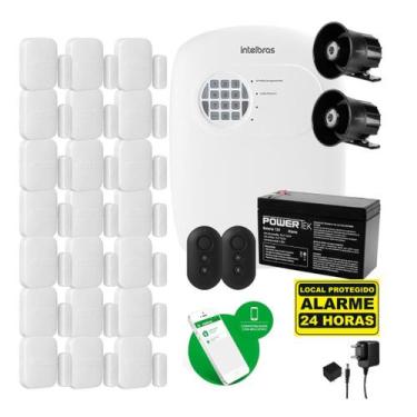 Imagem de Kit Alarme Intelbras Acesso App Celular 21 Sensores Sem Fio