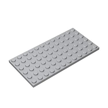 Imagem de Gobricks GDS-526 Placa 6 x 12 Compatível com Lego 3028 Todas as principais marcas de tijolos brinquedos blocos de construção Peças técnicas montagens DIY (60 peças, 194 cinza azulado claro (071))