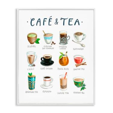 Imagem de Stupell Industries Arte giclée emoldurada cinza tipo café e chá, design por Angela Steahling, 14 x 11