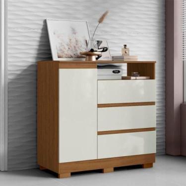 Imagem de Cômoda Quarto Com 1 Porta Sapateira 97cm Tayna Atacama-off White A09 -