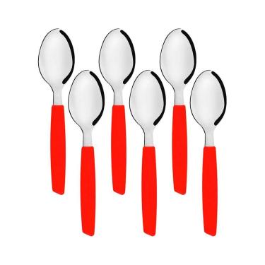 Imagem de Jogo 6 Colheres De Chá New Caprese Vermelho Fratelli Inox