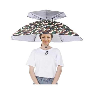 Imagem de Chapéu De Sol Dobrável Impermeável Com Proteção UV E Guarda-Chuva De C