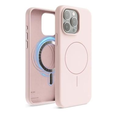 Imagem de Capinha Silicone Magnética Para iPhone 11 12 13 14 15 16 17 Pro Max (cor-de-rosa, iPhone 13 Pro Max)