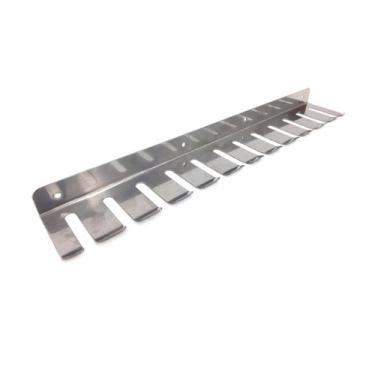 Imagem de Porta Espeto De Parede Inox 12 Espetos, Grande - Churrasco - INOX LAUR