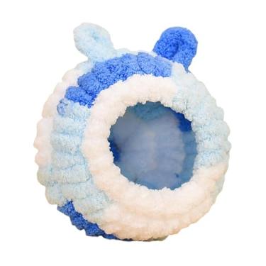 Imagem de Bothyi de inverno para pássaros, cama suspensa para papagaios, fácil instalação, acessórios para gaiola de pássaros, esconderijo para canários, Azul