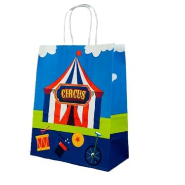 Imagem de Sacola LC Kraft Branca - Circo 17,5x8,5x21,5 c/10un