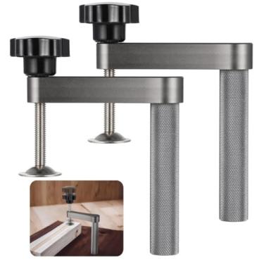 Imagem de Braçadeiras de fixação resistentes de liga de alumínio ajustáveis, braçadeiras de banco para cães, 2 peças, furos para marcenaria de 19-20 mm, grampos para grampos, antiderrapante de banco