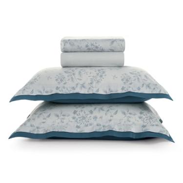 Imagem de Jogo de cama Queen 100% algodão Egípcio Karsten 300 Fios 4Pç (Ellie)