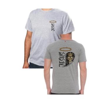 Imagem de Camisa Cristã Básica Estampa Coroa Espinho Jesus Leão da Tribo de Judá