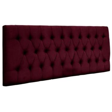 Imagem de Painel Suspenso Cabeceira Dubai 1,58m Para Cama Queen Size Suede Marsala - Aurora Line