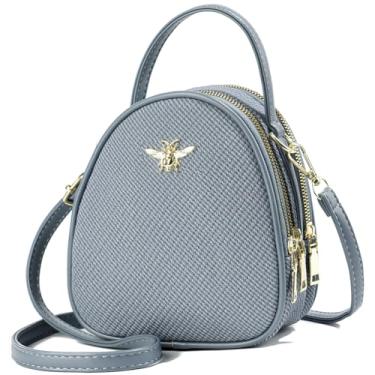 Imagem de Bolsa tiracolo pequena bolsa de ombro feminina elegante bolsa mensageiro bolsa e carteira de mão, 1-z azul claro, Small, Bolsa tiracolo pequena para mulheres, bolsa de ombro e bolsa pequena