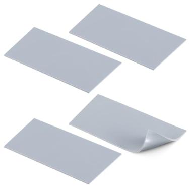 Imagem de 4 peças de silicone almofada de prensa térmica 1/20.3 cm X 10.2 cm X 20.3 cm Use Heat Press Cover Pad for Hat Htv Transfer Vinyl DIY Transfer Ironing (cinza)