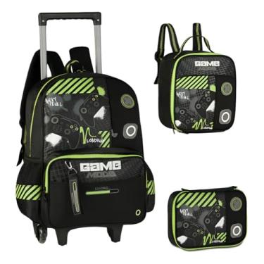 Imagem de Kit Mochila Escolar Carrinho Gamer Com Lancheira Estojo Box Video Game Clio Style