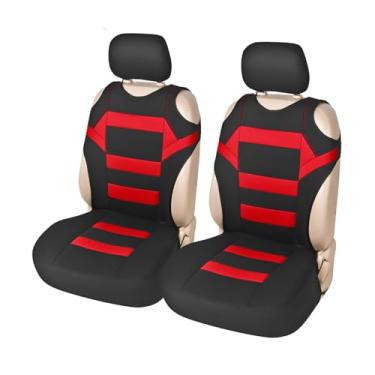 Imagem de Sandfren Capas de assento dianteiro de carro, protetor de cadeira frontal de veículo confortável e respirável com capa de encosto de cabeça, almofada interna automotiva à prova d'água, universal para
