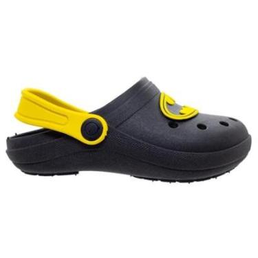 Imagem de Sandália Babuche Infantil Menino Batman Kimimo 8501 Preto-Masculino