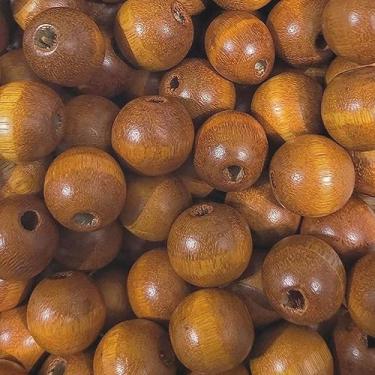 Imagem de Bola/Miçanga de Madeira 24mm para Artesanatos 250g e 500g (250g - Marrom Claro)