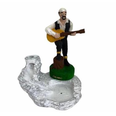 Imagem de Incensário Cascata Cigano Branco 13 Cm Resina - Lua Mística - 100% Ori