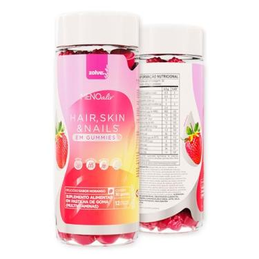Imagem de Gummie Aliv Hair, Skin & Nails, Biotina, Crescimento e Fortalecimento de Cabelo Pele e Unha