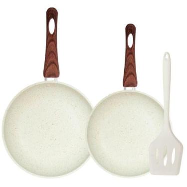 Imagem de Conjunto 2 Peças: Frigideira Com Espátula Bege - Quality House