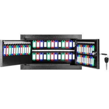 Imagem de Oepmoc Caixa de bloqueio de 72 chaves, armário de chaves com etiquetas de chave, suporte de parede organizador de chaves para carro, garagem, casa, escritório, negócios