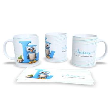 Imagem de Caneca Personalizada Professor com Coruja, Cerâmica Branca, Design Educacional, Uma Vida Dedicada a Ensinar (l)