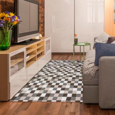 Imagem de Tapete Tecido Jacquard com Látex 1,35 m x 2,50 m Pixel Caramelo