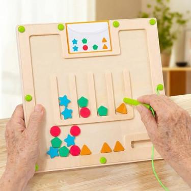 Imagem de ECROUATY Jogo de memória de atividades de correspondência de tabuleiro de classificação para atividades de demência para idosos, atividades de Alzheimer para idosos com produtos de demência, caixas