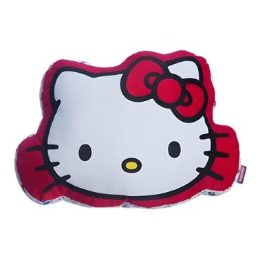 Imagem de Zona Criativa – Almofada Decorativa – Formato Hello Kitty | Estampa Oficial, Enchimento em Fibra e Toque Macio e Aveludado - Para Deixar o Ambiente Mais Encantador - Decoração Quarto ou Sala