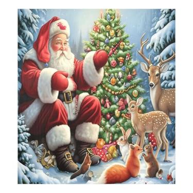 Imagem de SEHANY Capa magnética de Papai Noel para lava-louças, adesivos magnéticos para decoração de Natal antiarranhões para painel de geladeira e lava-louças, decoração de Natal de cozinha doméstica 58 x 66