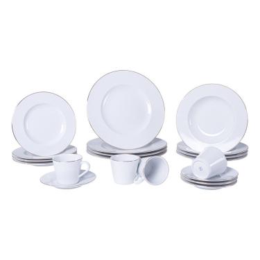 Imagem de Aparelho De Jantar Tramontina Elisa Em Porcelana Decorada 20 Peças