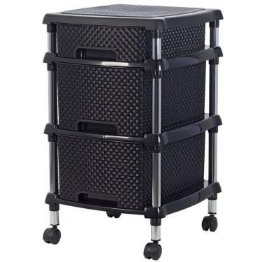 Imagem de Gaveteiro Organizador Multiuso 3 Gavetas com Rodízios Nattan