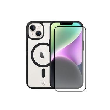 Imagem de Kit Capa Magsafe Preta e Pelicula Dual Glass Preta para iPhone 14 Pro - Gshield