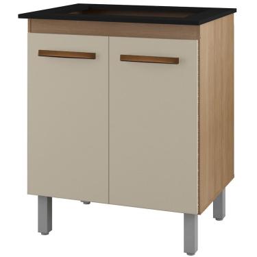 Imagem de Balcão Para Cooktop 4 Bocas 2 Portas 75 Cm Jade Savana Off White Mobbs Savana Off White