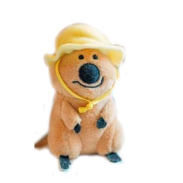 Imagem de Boneca de brinquedo de pelúcia Canguru 10cm na cor marrom