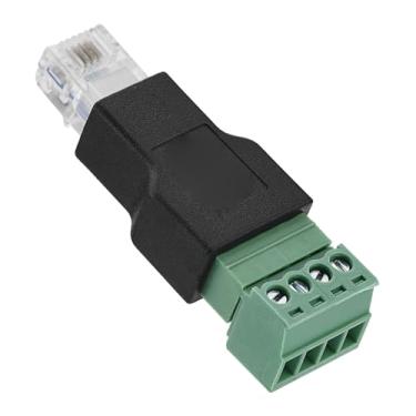 Imagem de Generic Conector Ethernet RJ11 6P4C Conversor de Adaptador Macho para Modem, Terminal de Parafuso Conversor RJ11 para Cabeamento Estruturado, Design de Intertravamento para Hubs e Usuários de Modem