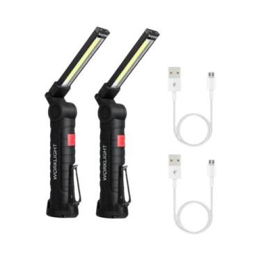 Imagem de Lanterna LED COB Recarregável Portátil Com Ímã, Lâmpada Suspensa USB P