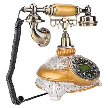 Imagem de Generic MS-8327B Telefone Fixo Estilo retrô da UE Com Calendário de Mesa Eletrônico para Uso Em Escritório Doméstico