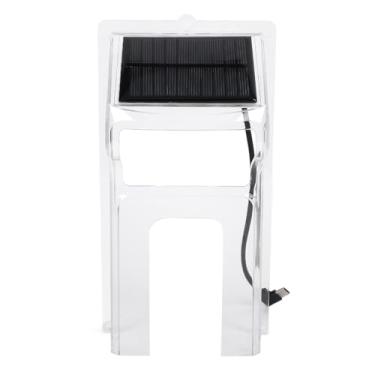 Imagem de YWBL-WH Capa de Chuva para Campainha Com Painel Solar, Gabinete Universal à Prova de Intempéries para Campainhas Externas Operadas por Bateria, Proteção Carregada Com Material de PC Resistente de