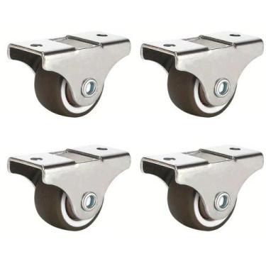 Imagem de Rodízios De Borracha Macia De Perfil Baixo, 4 Peças, Rodas Silenciosas