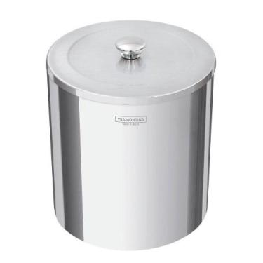 Imagem de Lixeira Inox Útil Acabamento Polido 5L Tramontina 94540/036